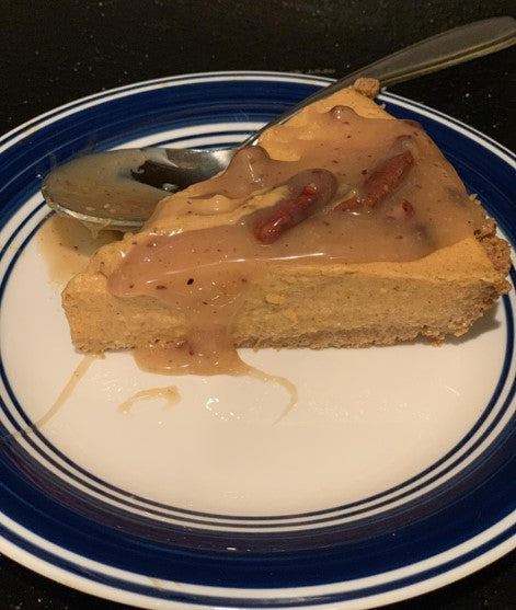 No-bake pumpkin praline cheesecake